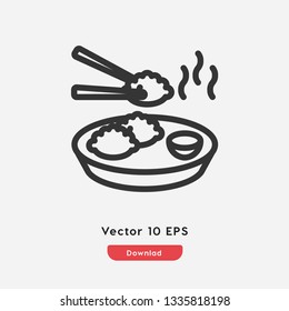 China food icon vector. China food symbol. Linear style sign for mobile concept and web design. China food symbol illustration. Pixel vector graphics - Vector.