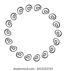 Porzellanrahmen, einfache Vektordoodle, handgezeichnet
