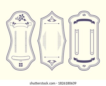China frame label design material set