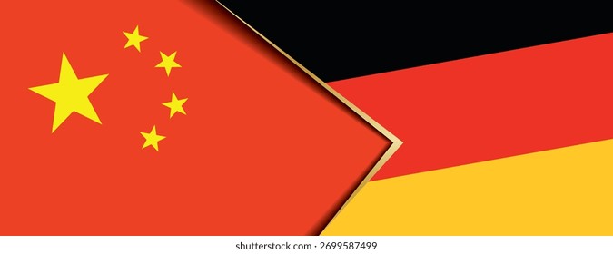 A China e a Alemanha sinalizam a sobreposição, simbolizando o forte comércio, parceria econômica, relações internacionais e indústria