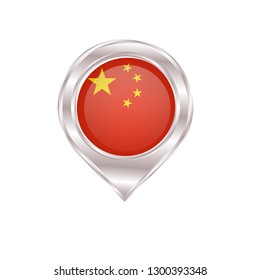 china glossy map pin