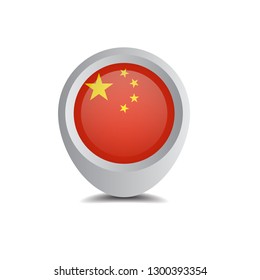 china glossy map pin