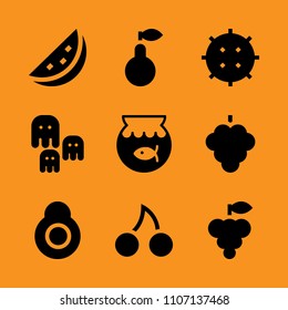 china, guacamole, path and water icon set. Vector illustration for web and design.