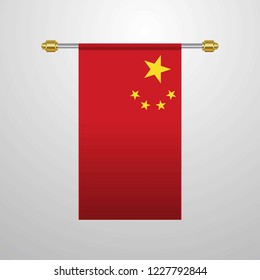 China hanging Flag