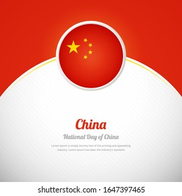 China happy national day with elegant colorful country flag background