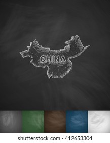 China icon. Hand drawn vector illustration