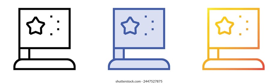 china icon. Linear, Blue Fill and Gradient Style Design Isolated On White Background