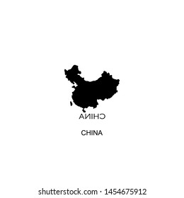 china icon vector black design