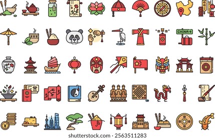 China icons High-Quality Vector Icons Collection with Editable Stroke. Ideal for Professional and Creative Projects.