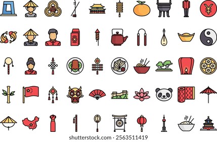 China icons High-Quality Vector Icons Collection with Editable Stroke. Ideal for Professional and Creative Projects.