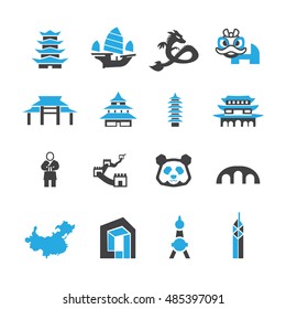 China icons set,Vector