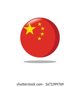Diseño vectorial de la bandera de China