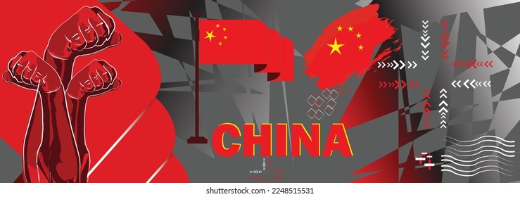 China independence day banner. abstract background design. vector illustration