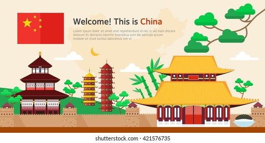 China Landmarks illustration
