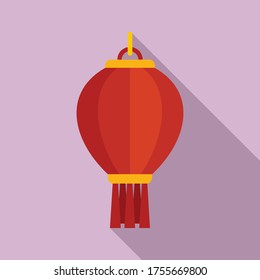 China lantern icon. Flat illustration of china lantern vector icon for web design
