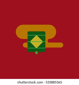 China lantern Vector illustration of Chinese new year celebration in flat style Chinese lantern in sky