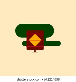 China lantern Vector illustration of Chinese new year celebration in flat style Chinese lantern in sky