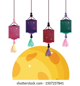 China lanterns vector design vector illustration