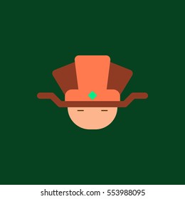 China man head Vector illustration of Chinese new year celebration in flat style Chinese man face in traditional headdress