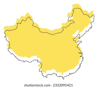 Mapa de China 3d color de mapa.