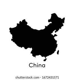 China map black icon vector illustration