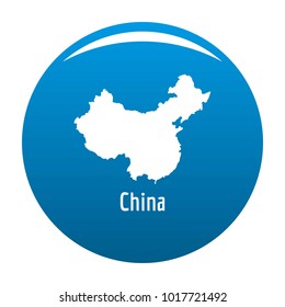 China map in black. Simple illustration of China map vector isolated on white background