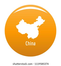 China map in black. Simple illustration of China map vector isolated on white background