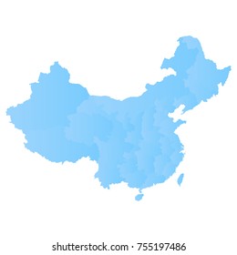 china map - blue pastel graphic background . Vector illustration eps 10