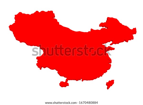 China Map Contour Vector Illustration Stock Vector (royalty Free 