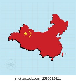 China map Design Vector illustration graphic