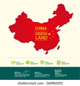 china map eco concept concept