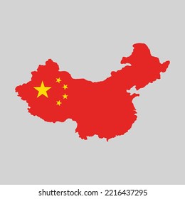 China map with flag. China flag vector. International 3d flags. Independence and national day vector.