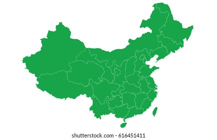 China map green color