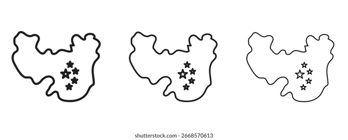 Icono de mapa de China para proyectos de Diseño gráfico