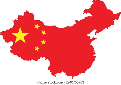 china map icon, outline style. china outline isolated on white background. china drawing vector illustration