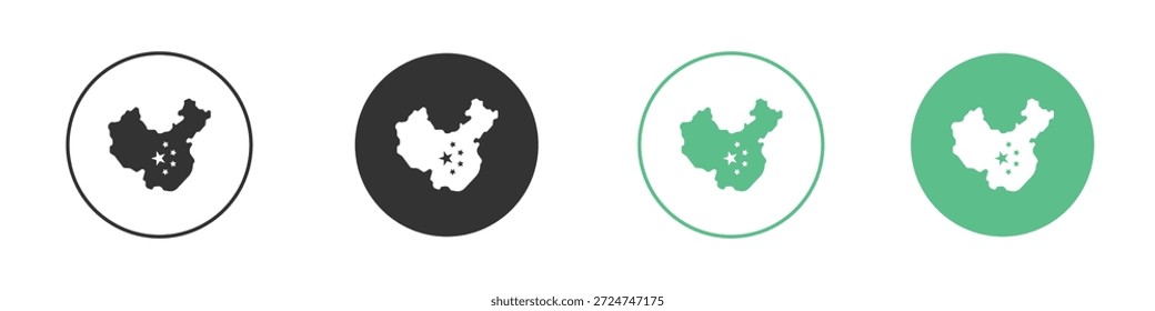 Piktogramme für China-Karten. Vektor eps 10
