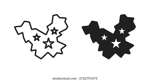 Symbolsatz für die China-Karte. Paket mit minimalem Logo-Webelement.