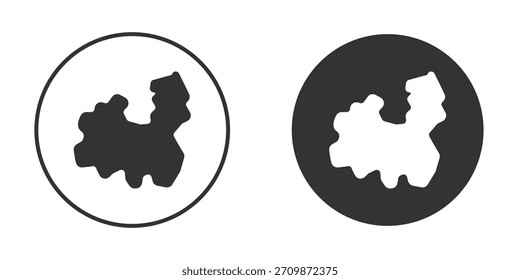 China Karte Symbol Zeichen Paket. Vektorsymbole für grafische Designs
