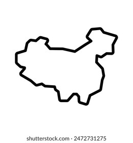 China Map Icon, Suitable for Geography and Travel Themes