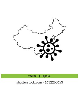 China map icon vector design element vector eps10