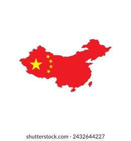 CHINA Karte Symbol Vektor Illustration Symbol Design