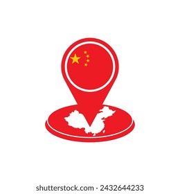 CHINA map icon vector illustration symbol design