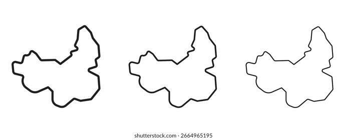 China map icon for Website or Apps Elements, Logo. Pixel vector graphics