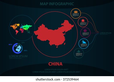 China Map Infographic