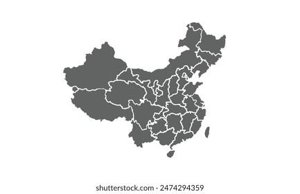mapa aislado en el fondo blanco. para diseños de Sitio web, fondo, educación, preciso, personalizable, Viajes por todo el mundo, fondo de silueta de mapa, geografía de la tierra, política, informes.