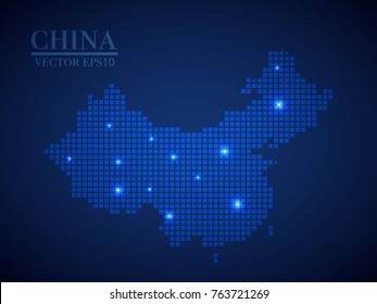 China map page symbol for your web site design China map logo, app, UI. Wire frame 3D mesh polygonal network line, design sphere, dot and structure. China map.vector illustration eps 10.