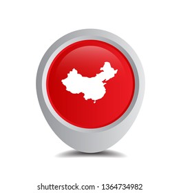 china map and map pin