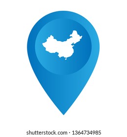 china map and map pin