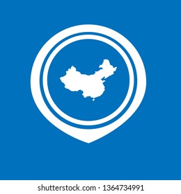 china map and map pin