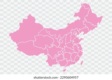 China Map pink Color Background quality files png